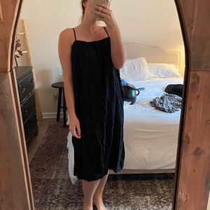 black target midi dress
